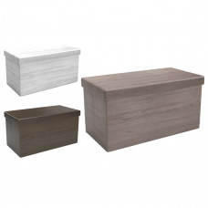 POUF CONTENITORE WOODY CM.76X38X38 (3pz)